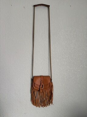 DV BY DOLCE VITA Brown Fringe Purse